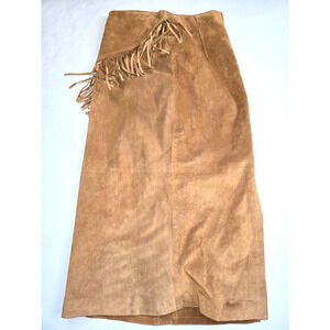 Womens Vintage Melanzona Fringe Comanche Skirt Size 10 Made In USA‎